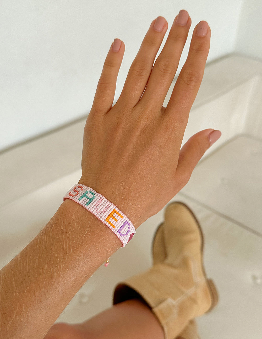 Elevated Faith Saved Micro Bead String Bracelet - AVBL MRKT (3)