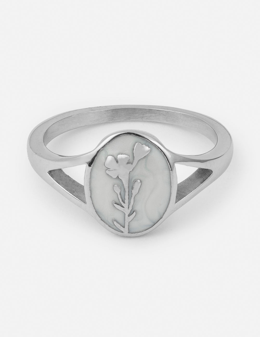 Elevated Faith Silver Wildflower Signet Ring - AVBL MRKT (1)