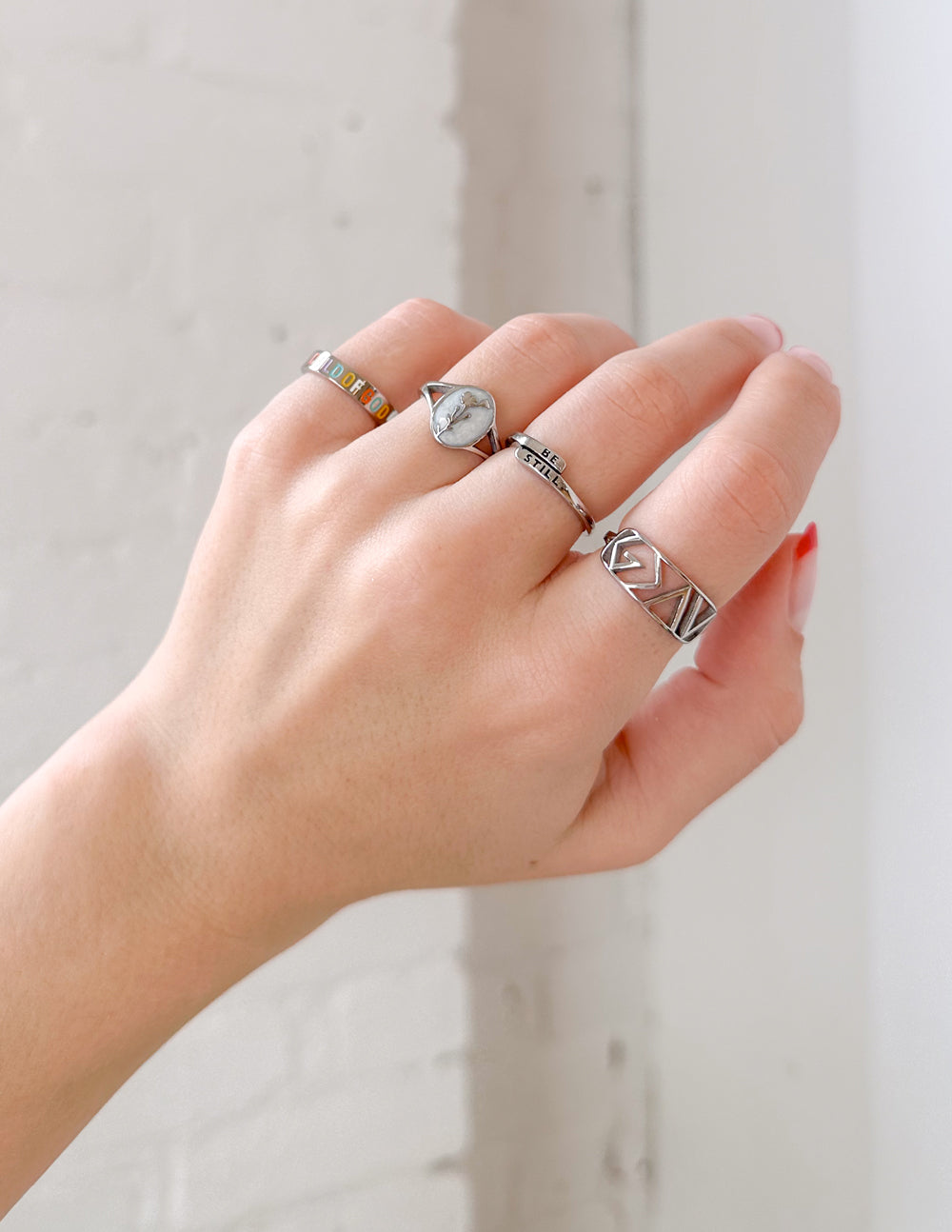 Elevated Faith Silver Wildflower Signet Ring - AVBL MRKT (2)