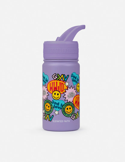 Elevated Faith Sticker Collage Kids Water Bottle - AVBL MRKT (1)