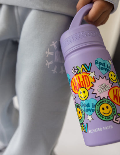 Elevated Faith Sticker Collage Kids Water Bottle - AVBL MRKT (4)