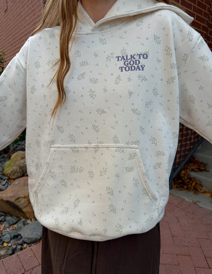 Elevated Faith Talk to God Allover Wildflower Unisex Hoodie - AVBL MRKT (4)