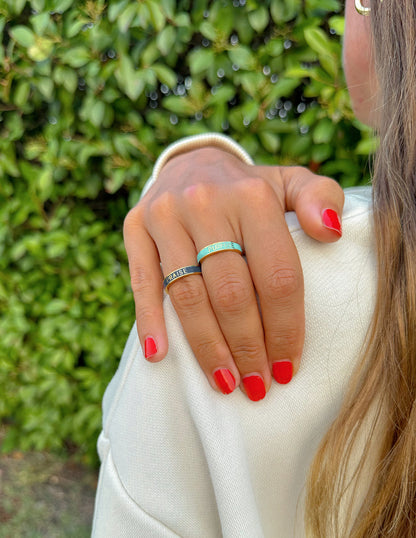 Elevated Faith Teal Enamel Purpose Ring - AVBL MRKT (4)