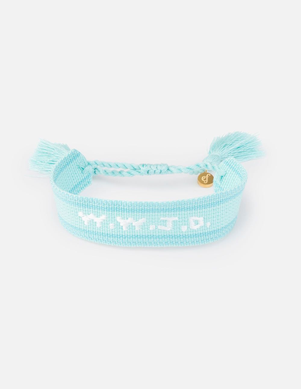 Elevated Faith Teal WWJD Embroidered Bracelet - AVBL MRKT (1)