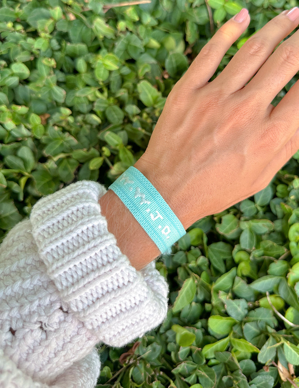 Elevated Faith Teal WWJD Embroidered Bracelet - AVBL MRKT (2)