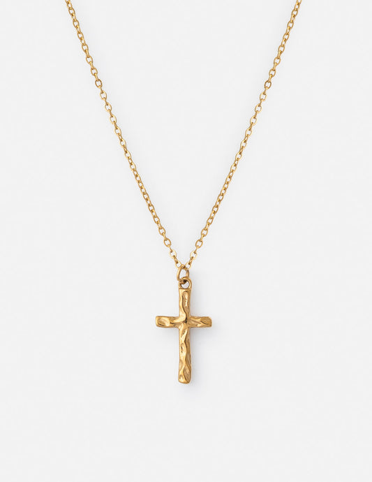 Elevated Faith Textured Cross Necklace - AVBL MRKT (1)