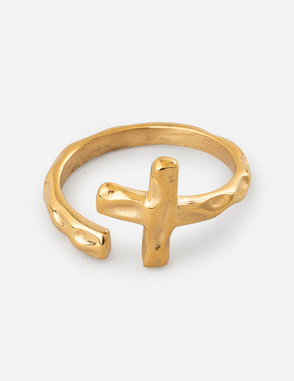 Elevated Faith Textured Wrapped Cross Ring - AVBL MRKT (1)