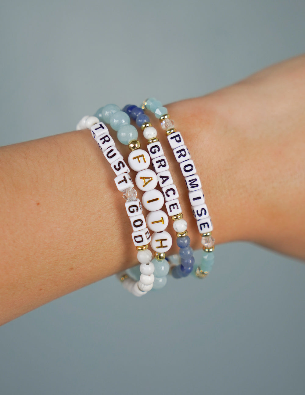 Elevated Faith Trust God Letter Bracelet - AVBL MRKT (3)
