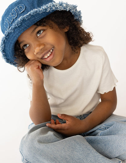 Elevated Faith WWJD Denim Kids Bucket Hat - AVBL MRKT (2)