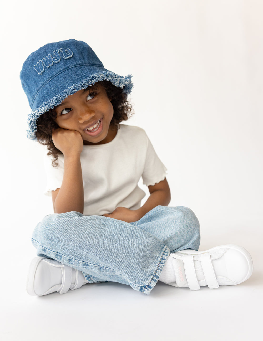 Elevated Faith WWJD Denim Kids Bucket Hat - AVBL MRKT (5)