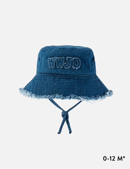 Elevated Faith WWJD Denim Kids Bucket Hat - AVBL MRKT (9)