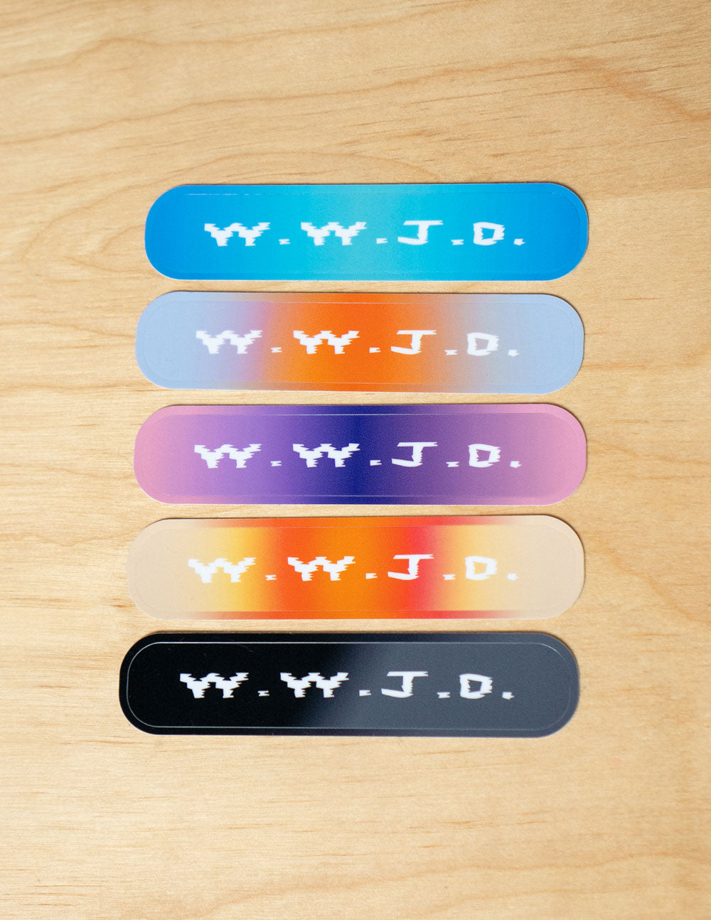Elevated Faith WWJD Gradient Sticker Pack - AVBL MRKT (1)