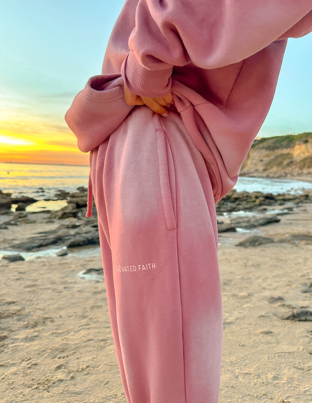 Elevated Faith WWJD Pink Unisex Sweatpant - AVBL MRKT (2)