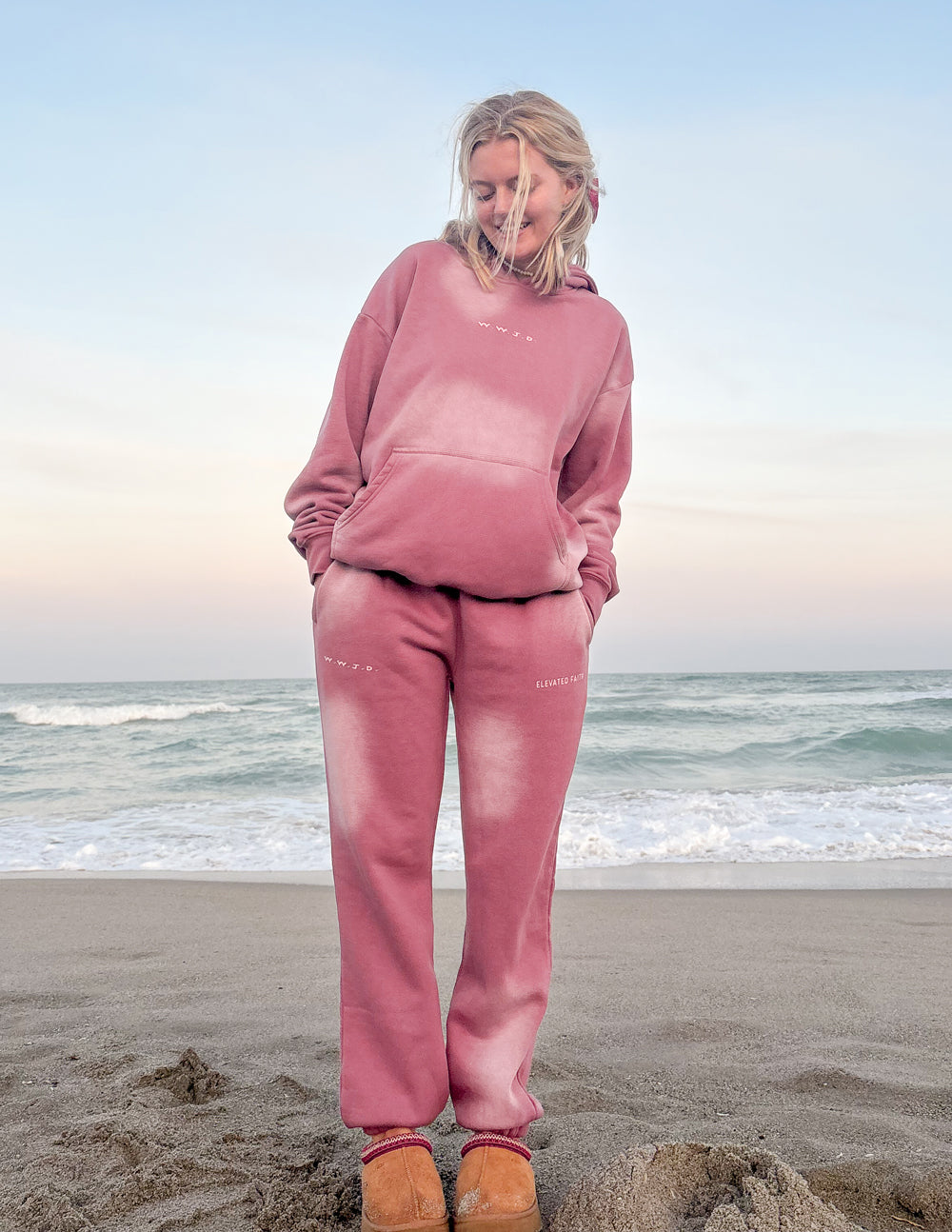 Elevated Faith WWJD Pink Unisex Sweatpant - AVBL MRKT (7)