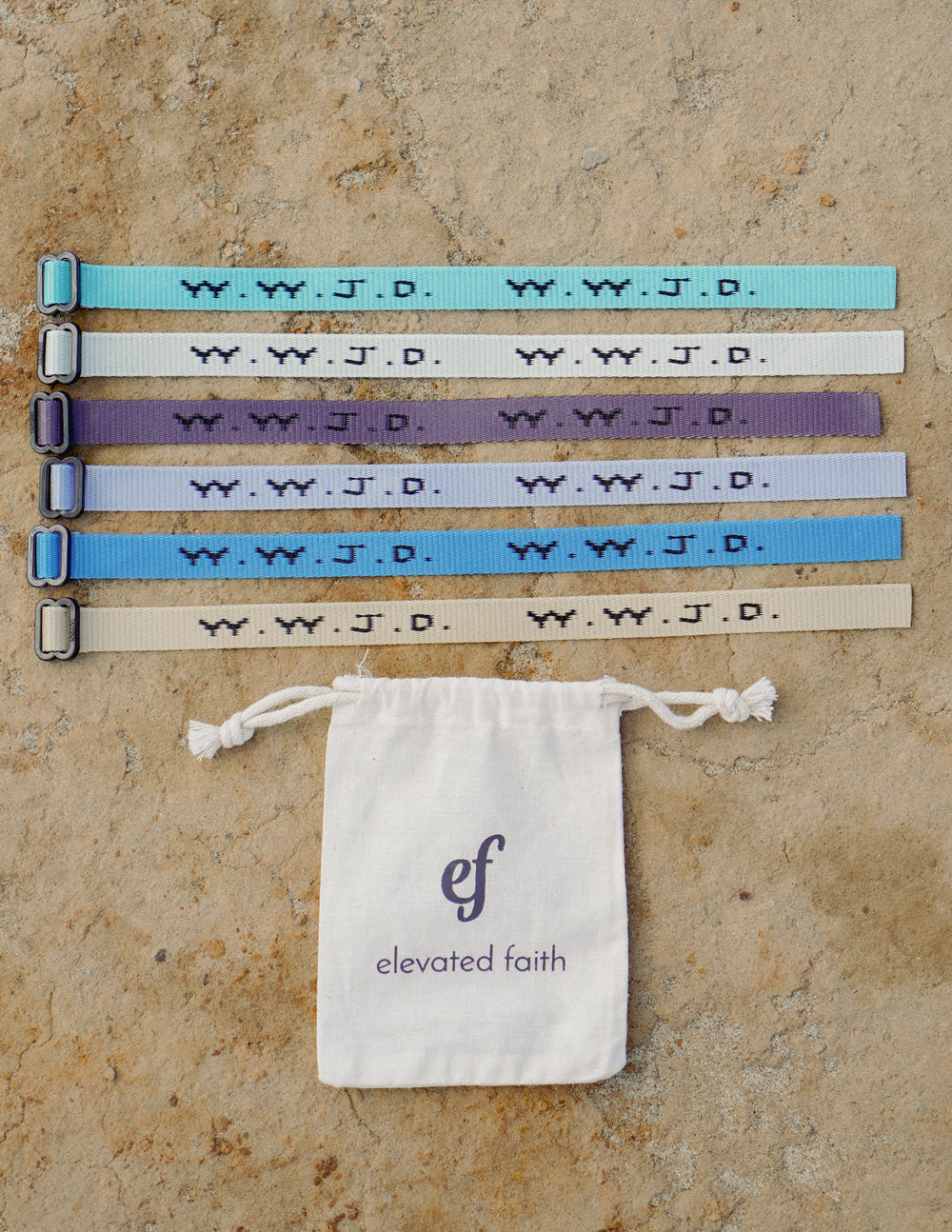 Elevated Faith WWJD Surf Bracelet Pack - AVBL MRKT (1)