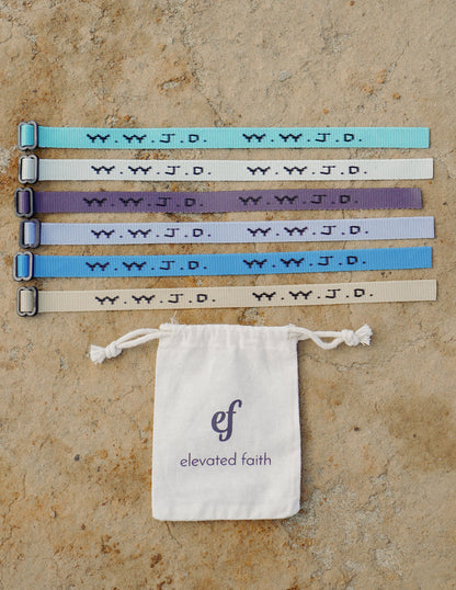 Elevated Faith WWJD Surf Bracelet Pack - AVBL MRKT (1)