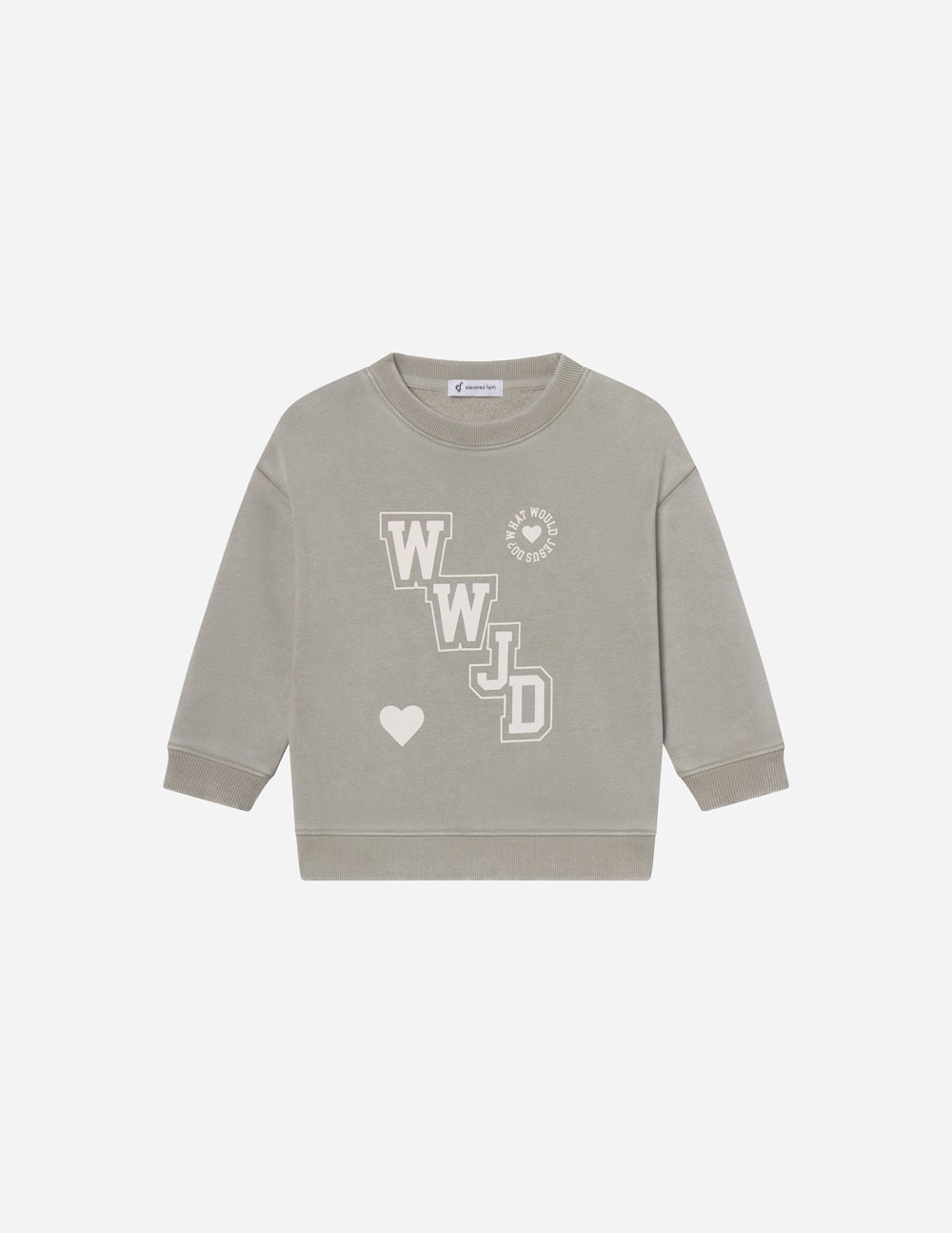 Elevated Faith WWJD Varsity Kids Crewneck - AVBL MRKT (11)