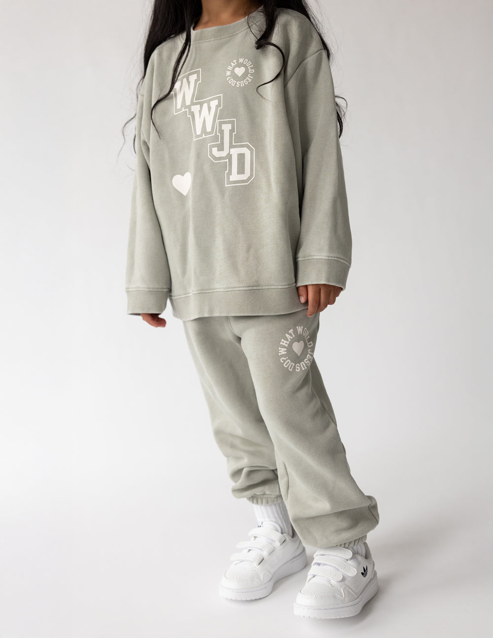 Elevated Faith WWJD Varsity Kids Crewneck - AVBL MRKT (4)