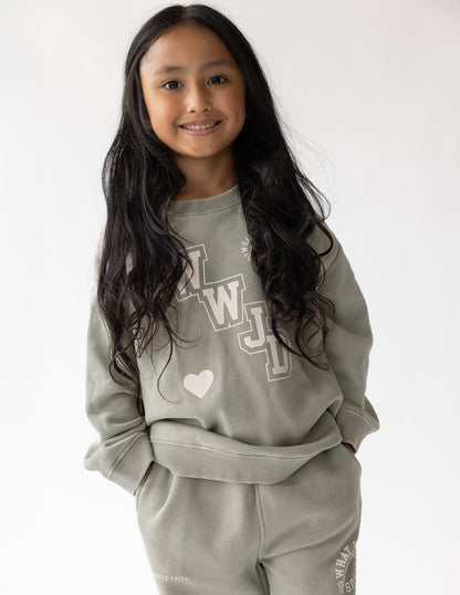 Elevated Faith WWJD Varsity Kids Crewneck - AVBL MRKT (6)