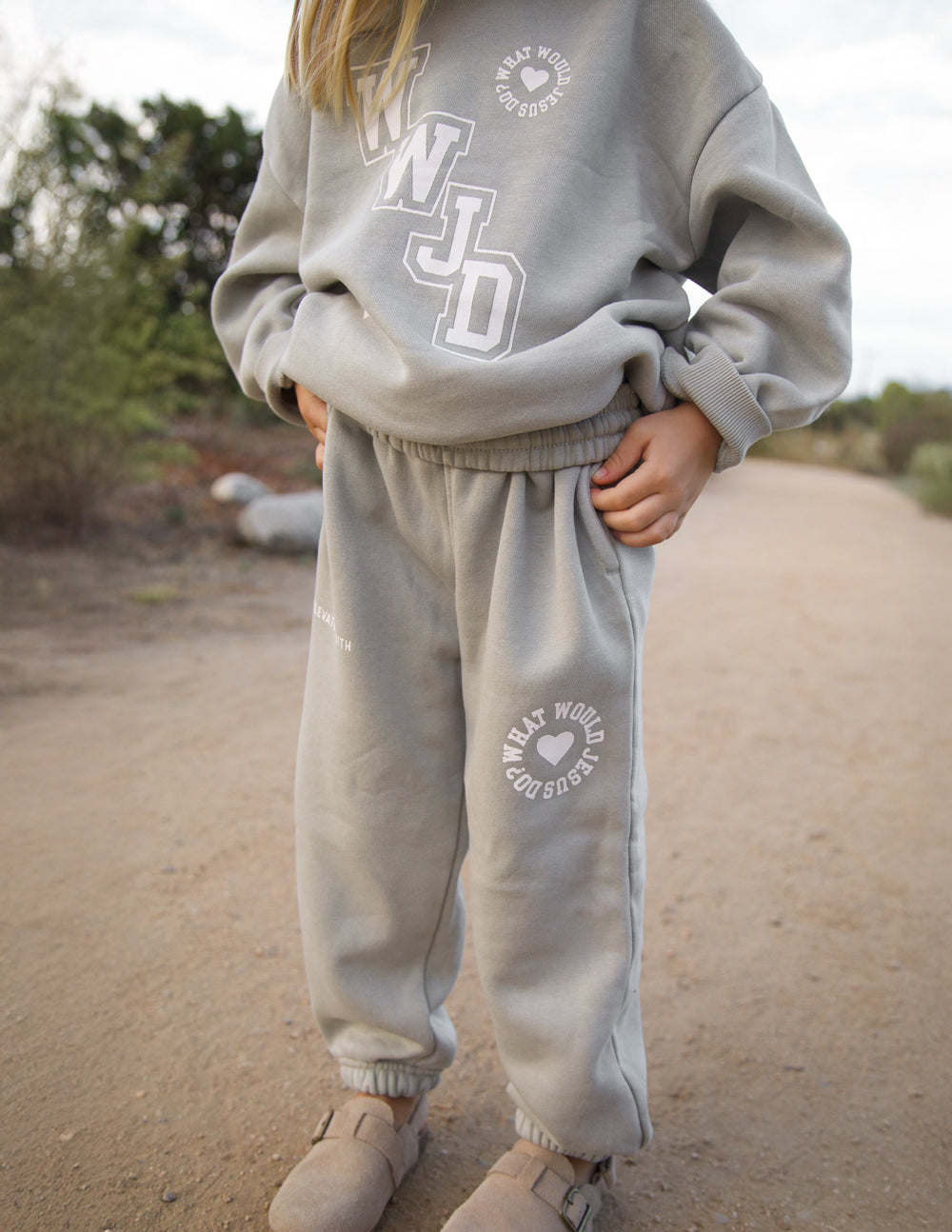 Elevated Faith WWJD Varsity Kids Sweatpant - AVBL MRKT (1)