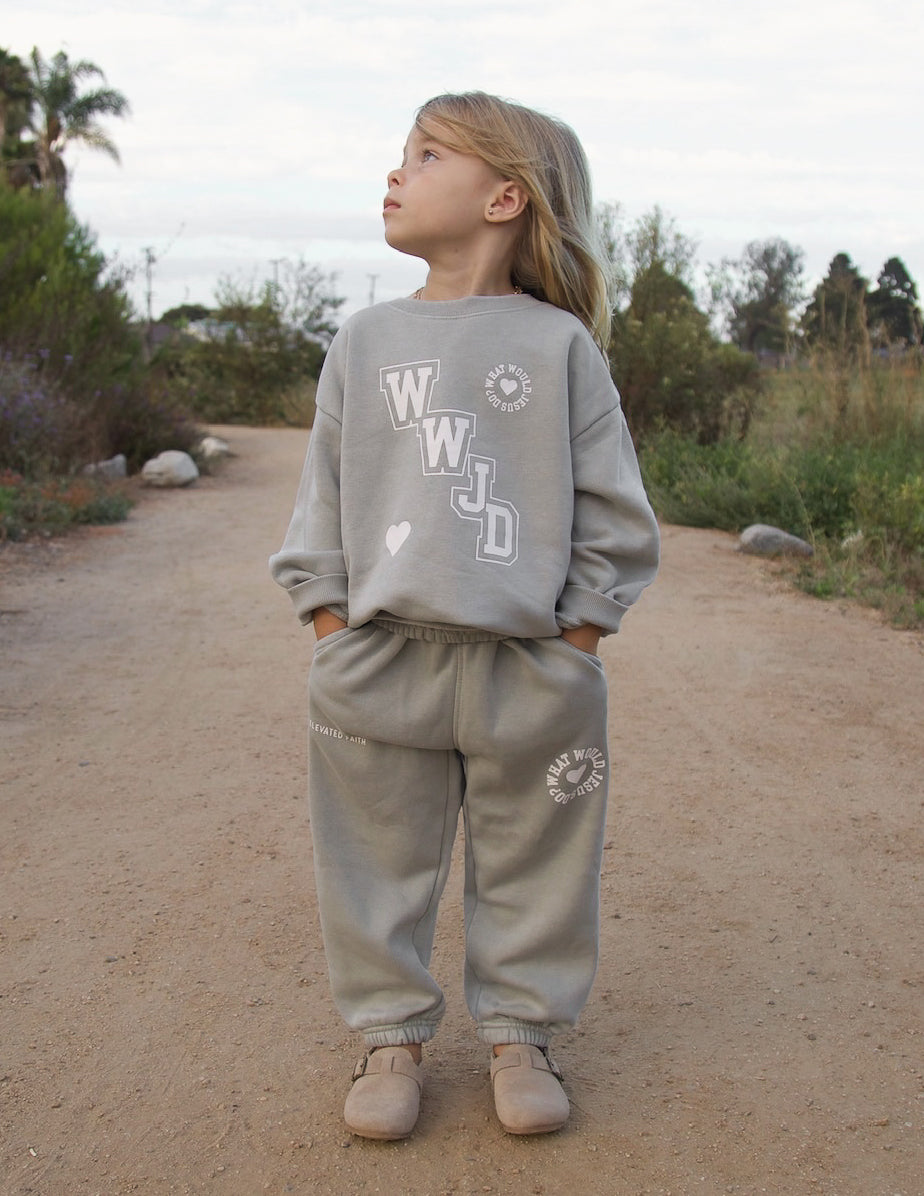 Elevated Faith WWJD Varsity Kids Sweatpant - AVBL MRKT (3)