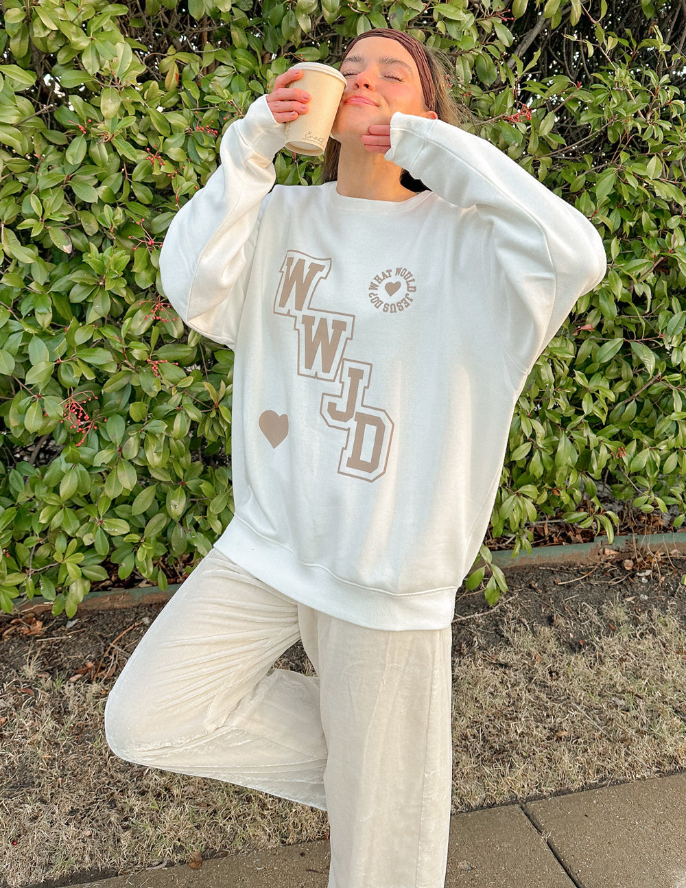 Elevated Faith WWJD Varsity Unisex Crewneck - AVBL MRKT (4)