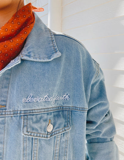 Elevated Faith What a Friend In Jesus Denim Jacket - AVBL MRKT (10)