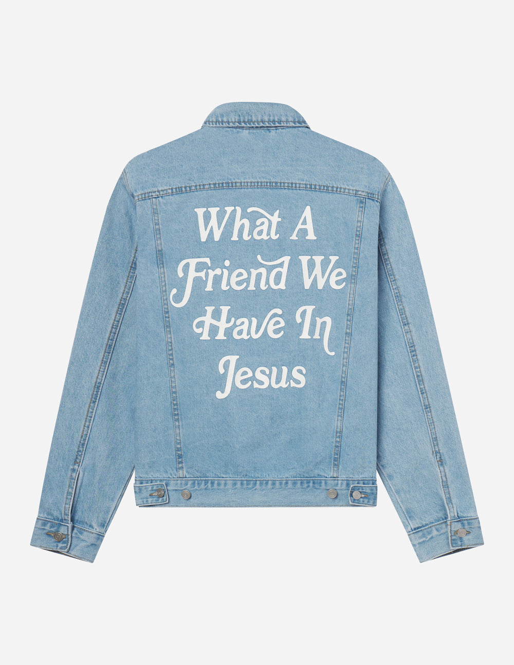 Elevated Faith What a Friend In Jesus Denim Jacket - AVBL MRKT (18)