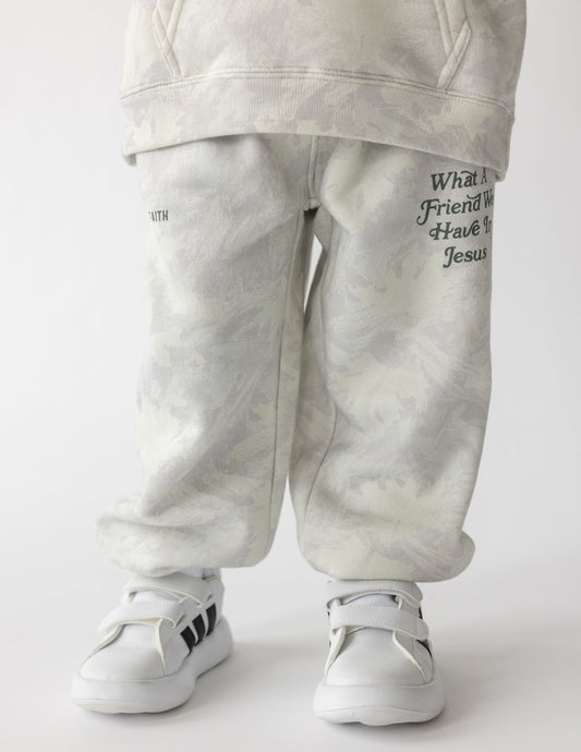 Elevated Faith What a Friend in Jesus Camo Kids Sweatpant - AVBL MRKT (1)