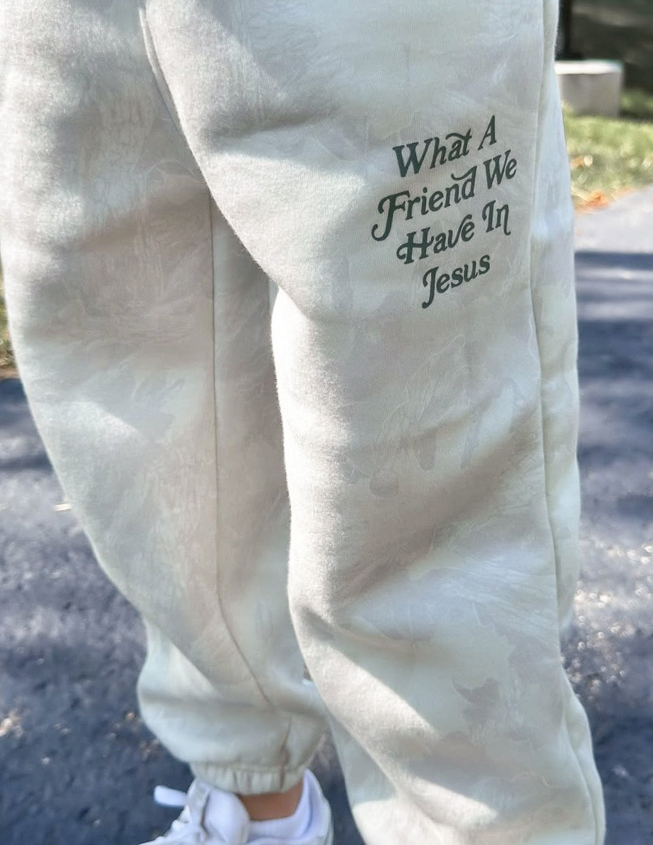 Elevated Faith What a Friend in Jesus Camo Kids Sweatpant - AVBL MRKT (6)