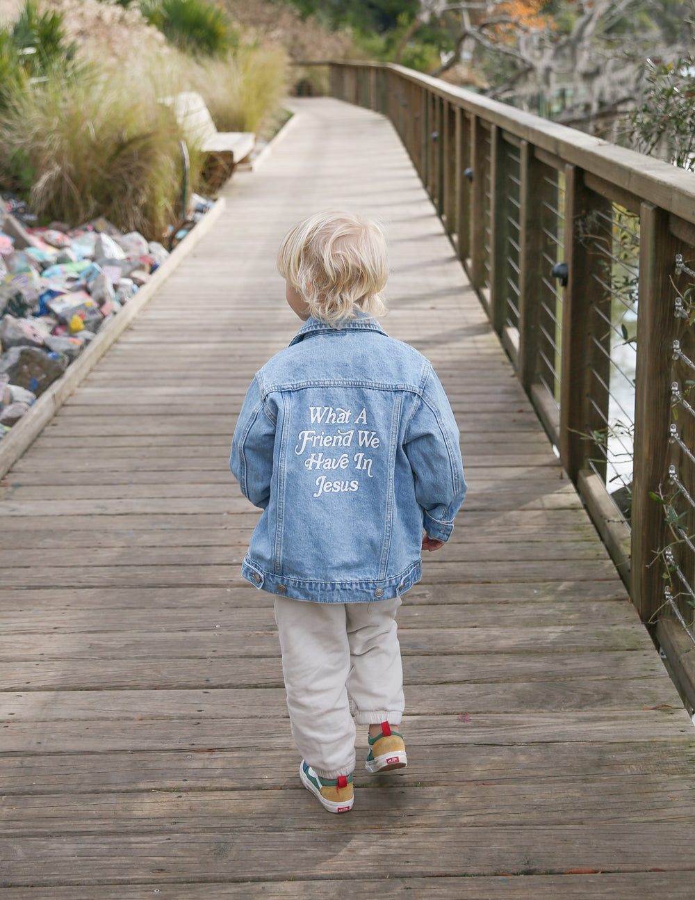 Elevated Faith What a Friend in Jesus Kids Denim Jacket - AVBL MRKT (10)