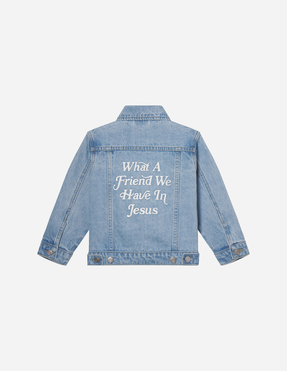 Elevated Faith What a Friend in Jesus Kids Denim Jacket - AVBL MRKT (13)