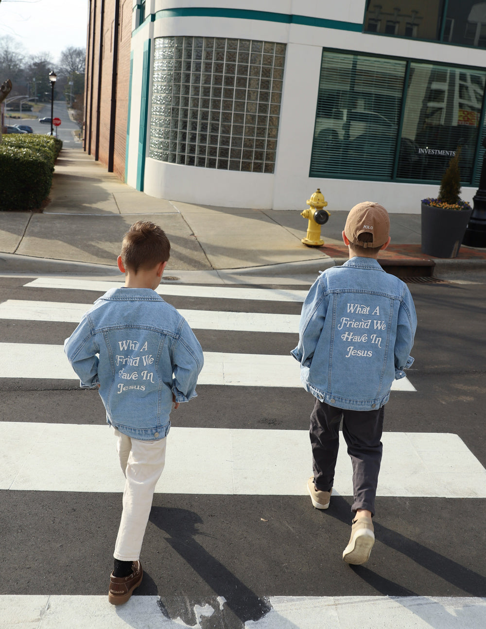 Elevated Faith What a Friend in Jesus Kids Denim Jacket - AVBL MRKT (2)