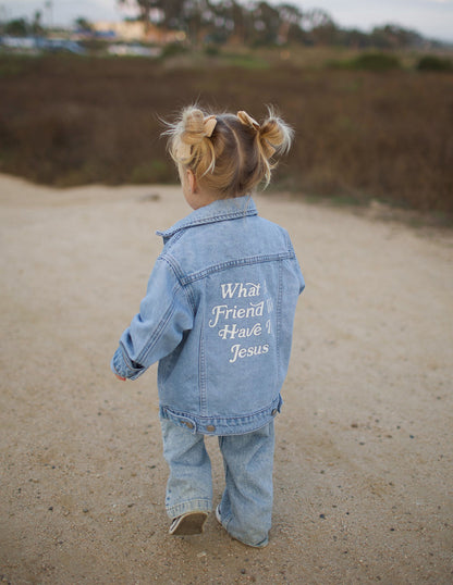 Elevated Faith What a Friend in Jesus Kids Denim Jacket - AVBL MRKT (6)