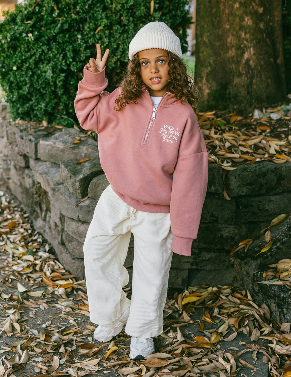 Elevated Faith What a Friend in Jesus Kids Half-Zip - AVBL MRKT (2)