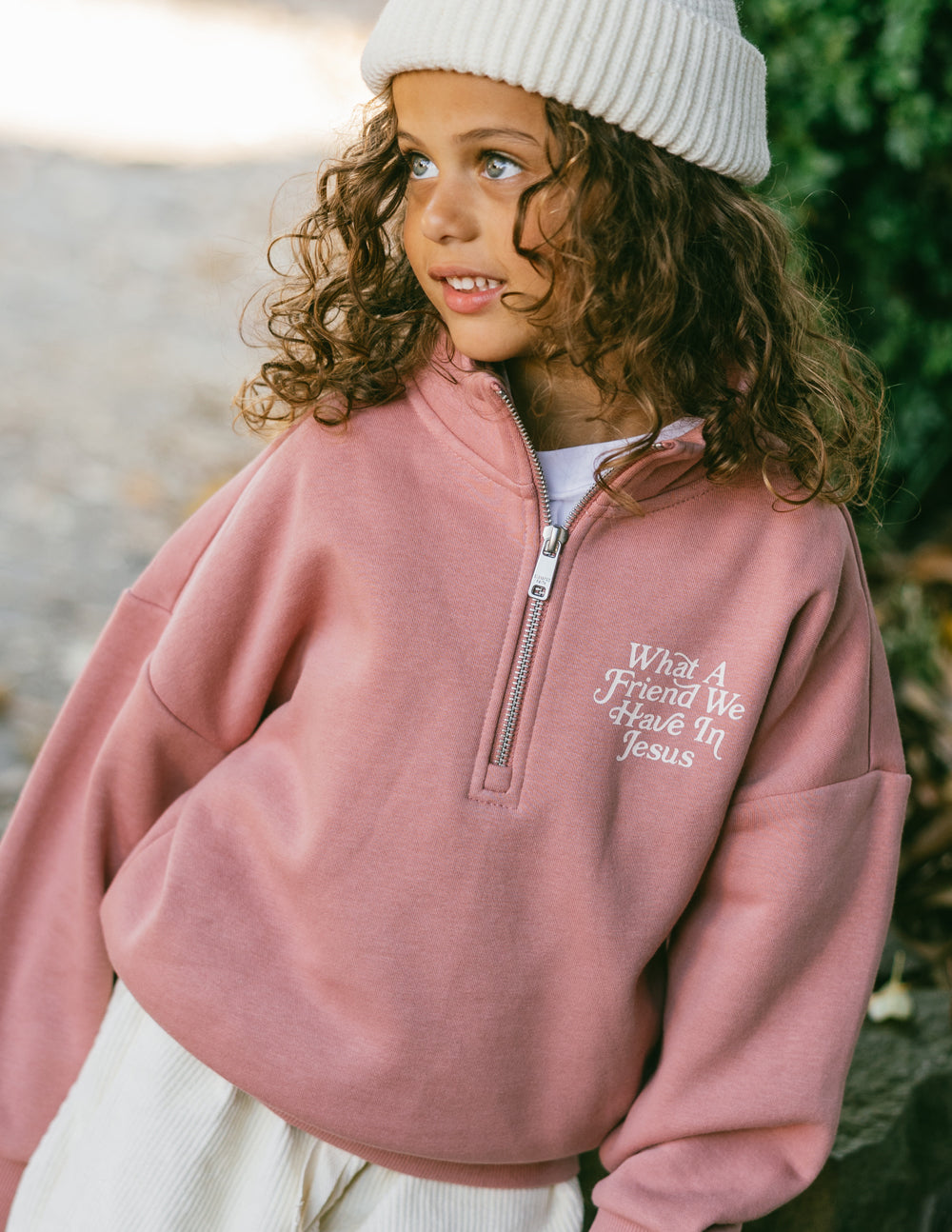 Elevated Faith What a Friend in Jesus Kids Half-Zip - AVBL MRKT (3)