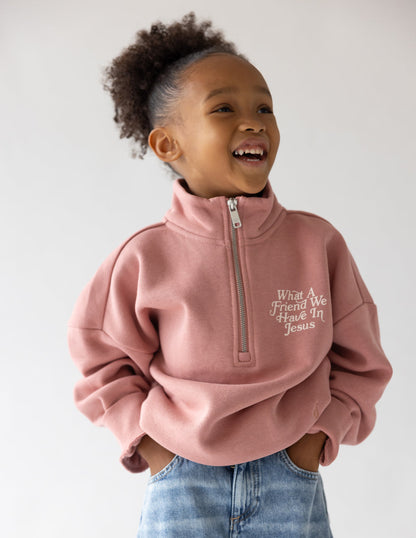 Elevated Faith What a Friend in Jesus Kids Half-Zip - AVBL MRKT (6)