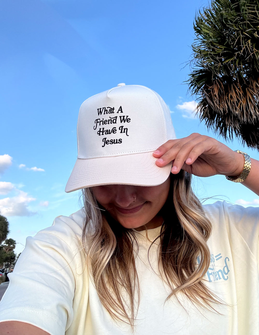 Elevated Faith What a Friend in Jesus Trucker Hat - AVBL MRKT (5)