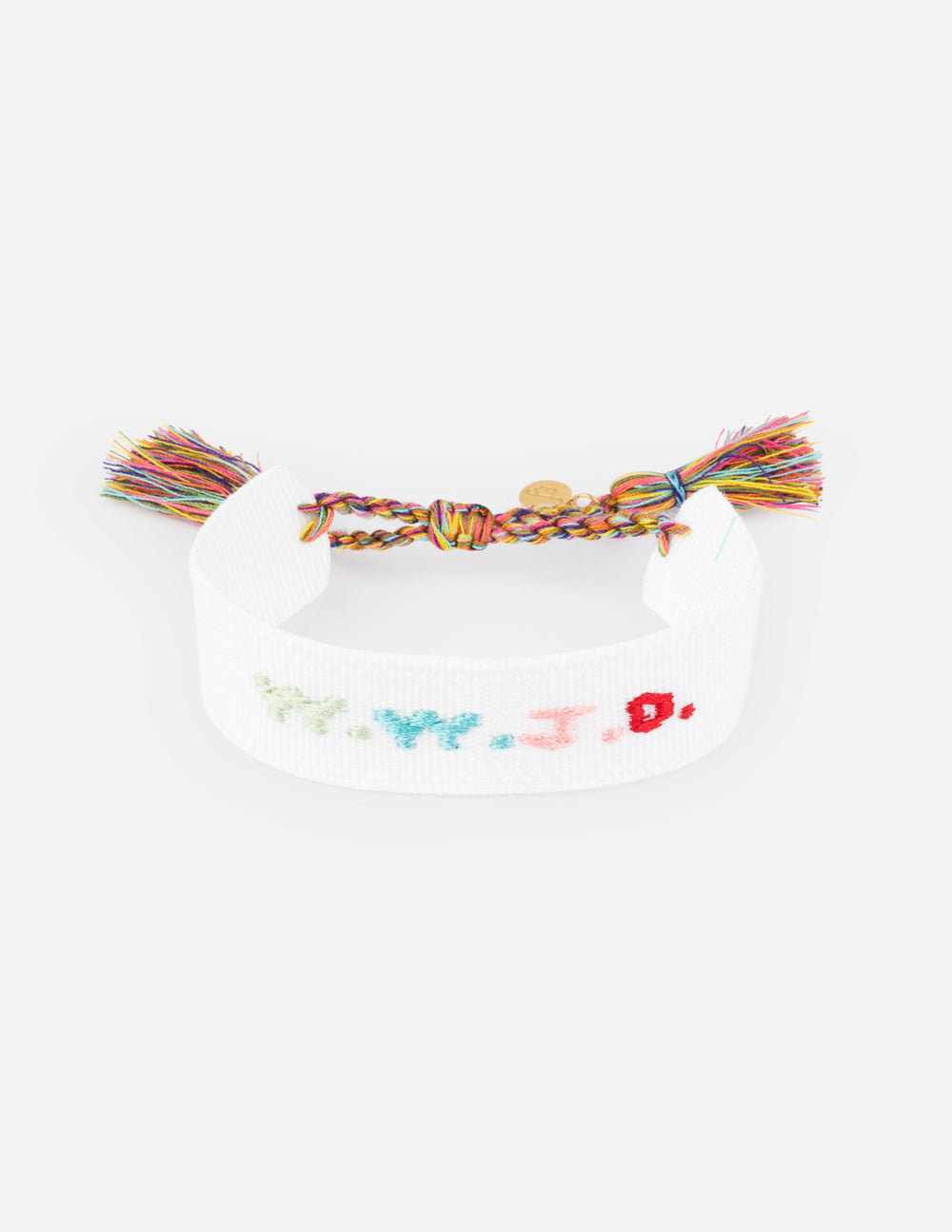 Elevated Faith White WWJD Embroidered Bracelet - AVBL MRKT (1)