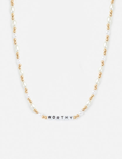 Elevated Faith Worthy Letter Necklace - AVBL MRKT (1)