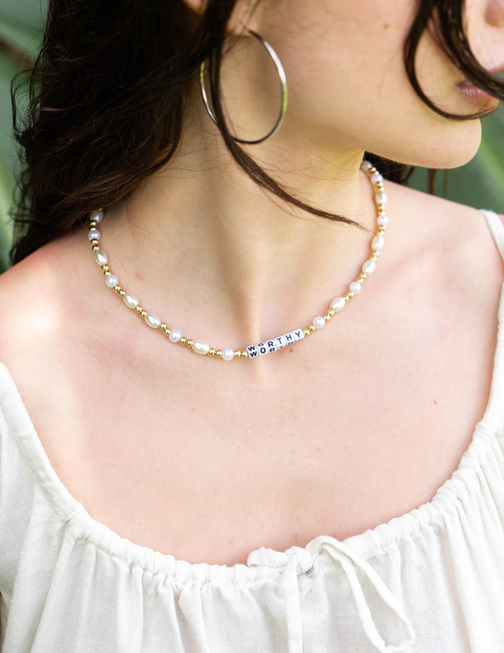 Elevated Faith Worthy Letter Necklace - AVBL MRKT (2)