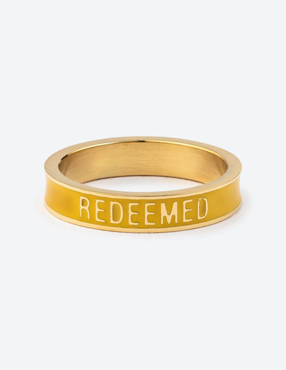 Elevated Faith Yellow Enamel Redeemed Ring - AVBL MRKT (1)