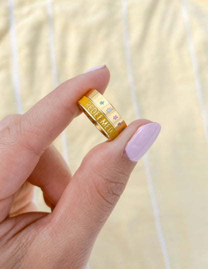 Elevated Faith Yellow Enamel Redeemed Ring - AVBL MRKT (2)