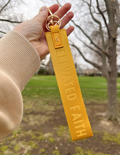 Elevated Faith Yellow Oversized Logo Keychain - AVBL MRKT (6)