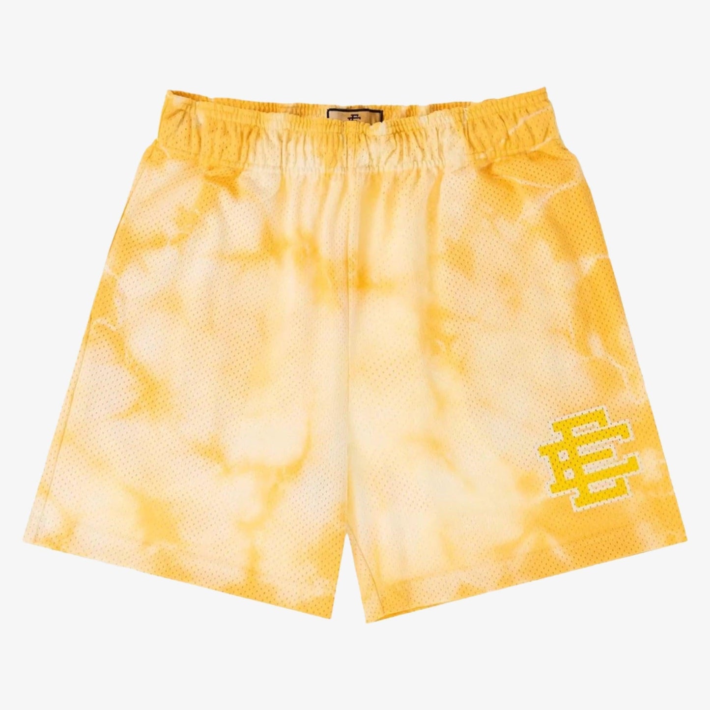 Eric Emanuel EE Basic Short 'Tie-Dye' Yellow (FW23) [SHTIEMSH-YELYEL] Casual Fashion Bottoms for Unisex Adult Mens Hypebeast - AVBL MRKT (1)