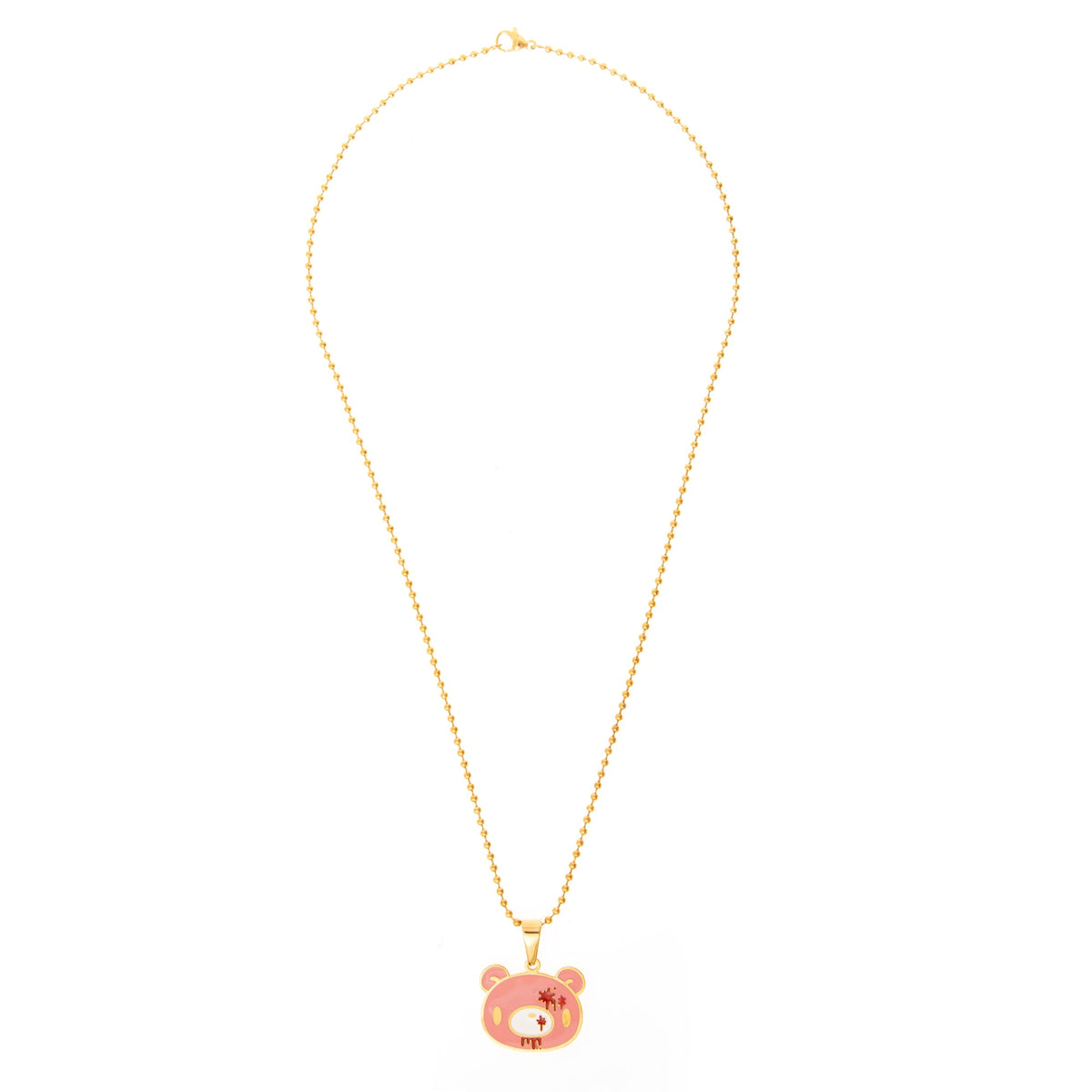 Gloomy Bear Ballchain Necklace [GOLD] - AVBL MRKT (1)
