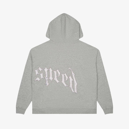 Godspeed 'OG Logo V2' 500 GSM French Terry Sweatsuit Grey / Silver Satin (Hoodie and Sweatpants) [GS005] Casual Fashion Hooded Sweatshirt Sweater Bottoms for Unisex Adult Mens Hypebeast - AVBL MRKT (4)