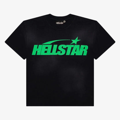 Hellstar T-Shirt 'Classic' Black / Green (SS24) (Gel Print) [HSCC01TEE002-GRN] Casual Fashion Tee Top for Unisex Adult Mens Hypebeast - AVBL MRKT (1)