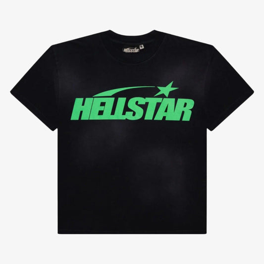 Hellstar T-Shirt 'Classic' Black / Green (SS24) (Regular Print) [HSCC01TEE001-GRN] Casual Fashion Tee Top for Unisex Adult Mens Hypebeast - AVBL MRKT (1)