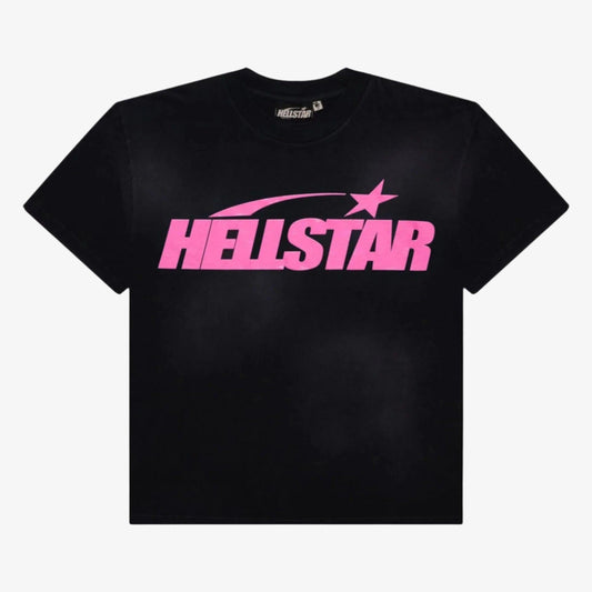Hellstar T-Shirt 'Classic' Black / Pink (SS24) (Regular Print) [HSCC01TEE001-PNK] Casual Fashion Tee Top for Unisex Adult Mens Hypebeast - AVBL MRKT (1)